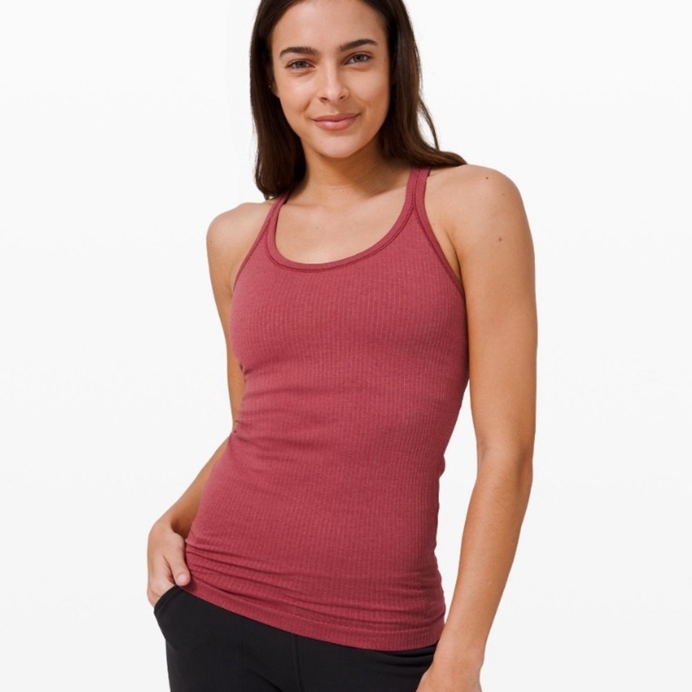 LULULEMON size 4 Chianti Ebb to Street Tank